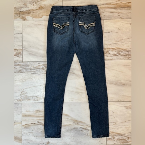 Y2K | Mudd Skinny Jeans Size 5 | Embroidered Pocket | Stretch Denim - Picture 7 of 9